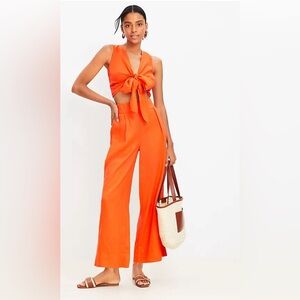 Loft Exotic Orange Size 10 Wide leg pants